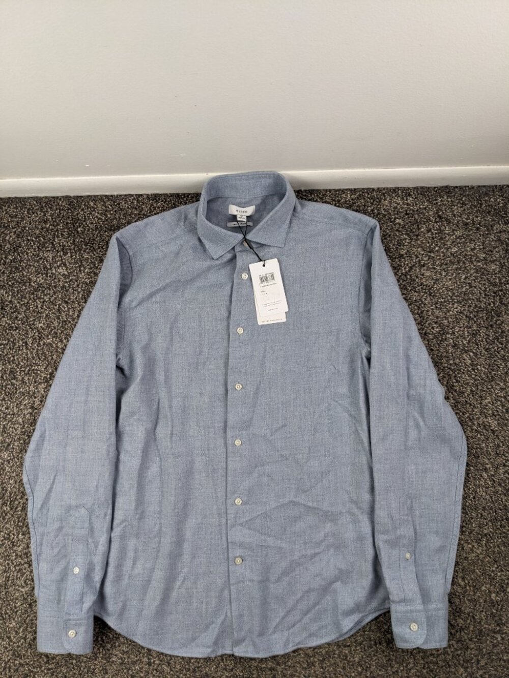 NWT Reiss Shirt Jacket Polyester Blend Flannel L/S Button Mens Medium $190